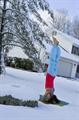 head stand snow ly yoga